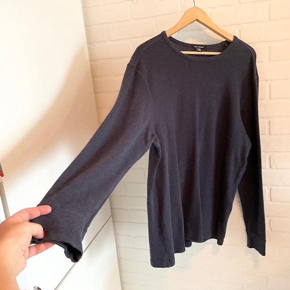 Field&Stream Men Tee Micro Waffle knit Henley thermal Long sleeve cotton Blue XL - Picture 3 of 11